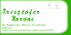 krisztofer morvai business card